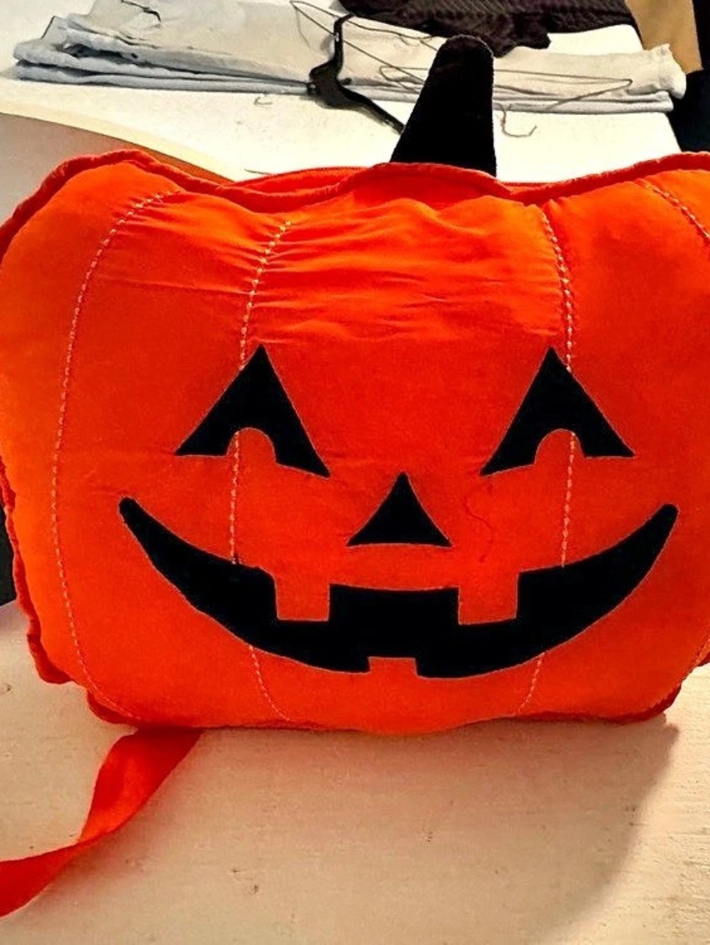 New Walmart Halloween Waist pack/ Treat Bag Pumpkin in Orange with adjustable st